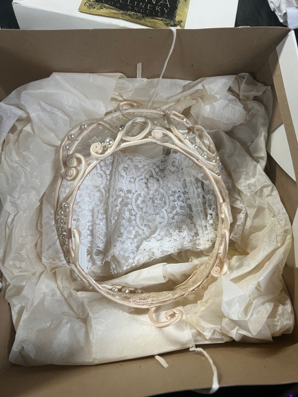 Custom Made Patina Millinery LA Bridal Crown!